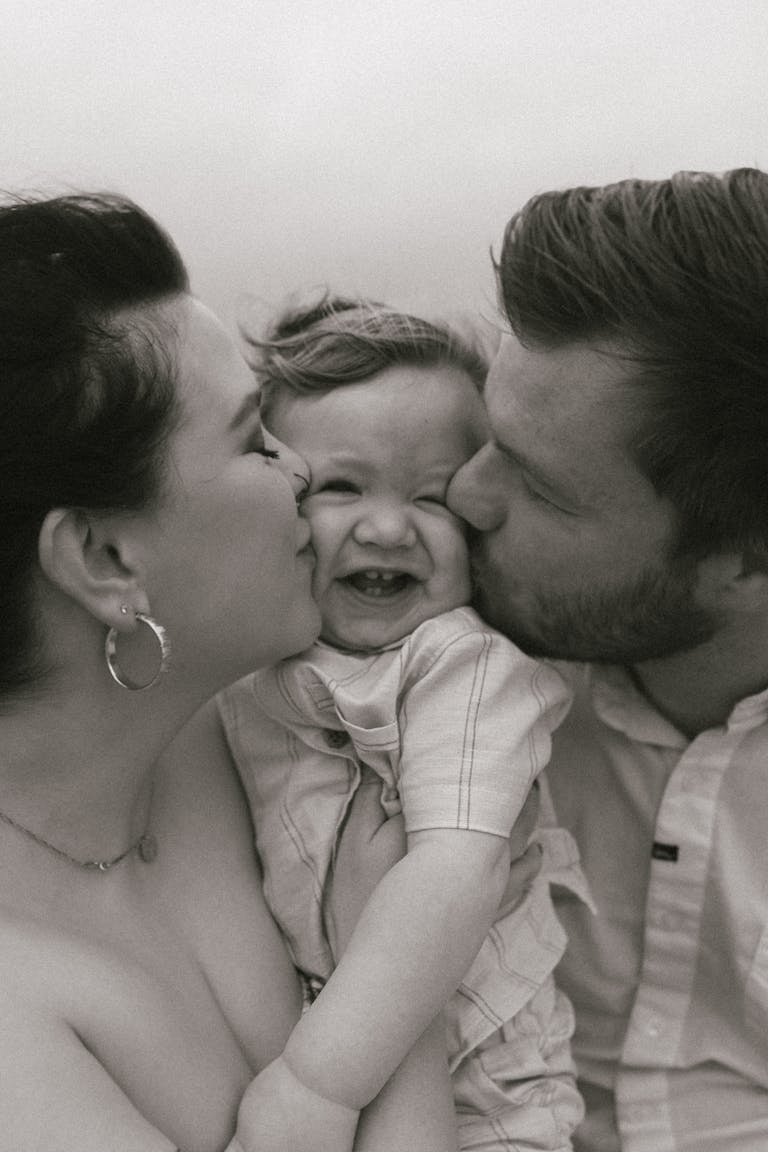 Free stock photo of black and white, family, together